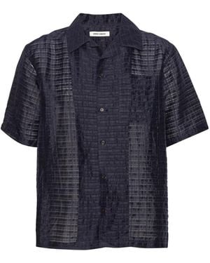 Henrik Vibskov Check Short-Sleeve Shirt - Blue