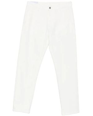 Dondup Pantalon Droit À Patch Logo Oliver - White