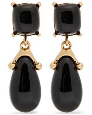 Kenneth Jay Lane Square Drop Earrings - Black