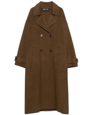 Bimba Y Lola Reversible Coat With Belt - Brown