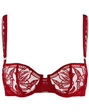 Aubade Coeur À Corps Floral-Embroidered Bra