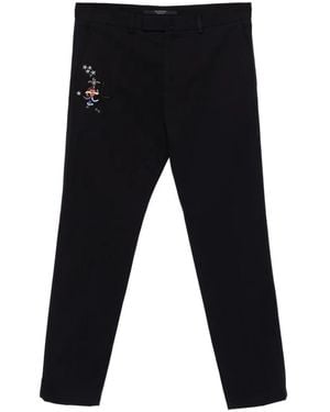 Valentino Garavani Beaded-Embroidery Tailored Trousers - Black