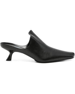 Loewe Emily Leather Mules - Nero