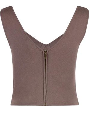 SABLYN V-Neck Top - Grey