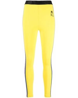 Etro Logo-Print Leggings - Yellow