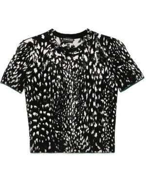 Tom Ford Lynx Jacquard Sweater - Black