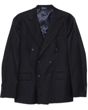 época Costume À Veste À Boutonnière Croisée - Blue