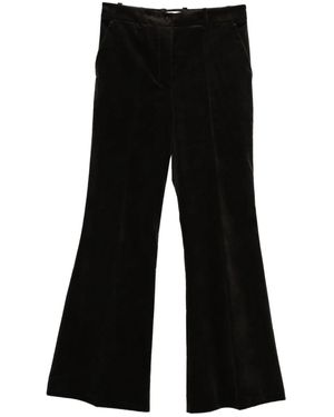 P.A.R.O.S.H. Velvet Flared Pants - Black
