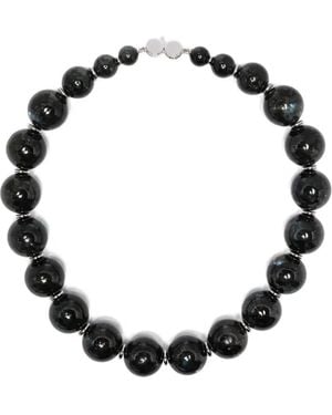 Tom Wood Larvikite bead necklace - Negro