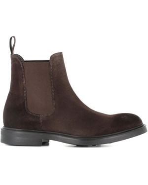Green George Elastic-Panel Suede Boots - Brown