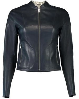 Lamarque Chapin Leather Jacket - Blue