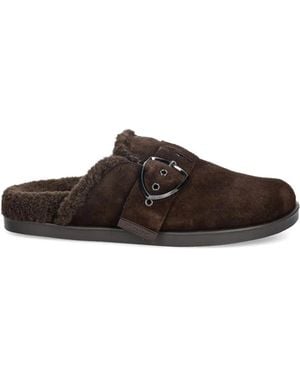 Blauer Buckle-Strap Loafers - Brown