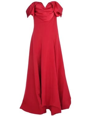 Rhea Costa Robe Kylie À Coupe Longue - Rouge