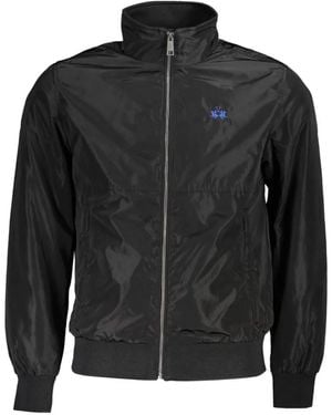 La Martina Veste Bomber À Logo Brodé - Black