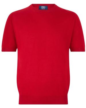 Fedeli T-Shirt À Col Rond - Red