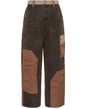 ANDERSSON BELL Vaqueros con diseño patchwork - Marrón