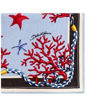 Dolce & Gabbana Coral-starfish Beach Towel - レッド