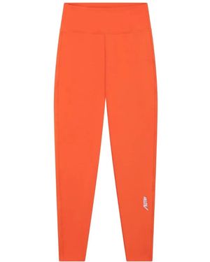 Autry Logo-Print Leggings - Orange