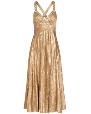 Cinq À Sept Gilded Peony Thalie Midikleid - Mettallic