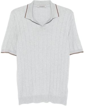 Fileria Ribbed Trim T-Shirt - White