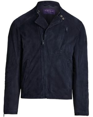 Ralph Lauren Moto Suede Jacket - Blue