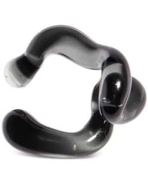 Salvárea Interconexión Glass Ear Cuff - Black