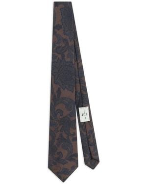 Etro Jacquardkrawatte Mit Paisleymuster - Weiß