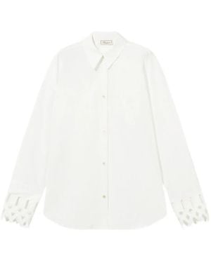 Blumarine Dropped-Shoulder Shirt - White