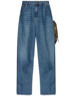 DARKPARK Scarf-Detail Belt-Loop Jeans - Blue