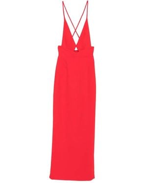 Solace London Milly Midi Dress - Red