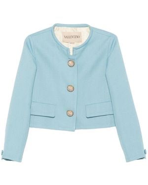 Valentino Garavani Embellished Button Jacket - Blue