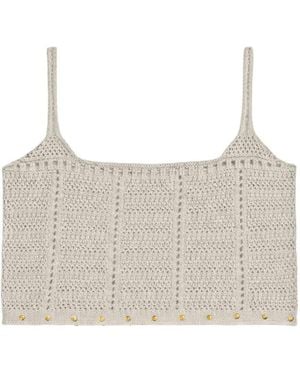 A PAPER KID Knitted Top - White
