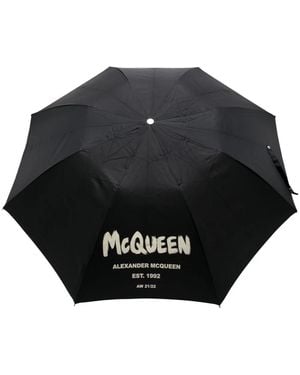 McQueen Graffiti Umbrella - Black