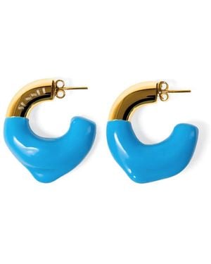Sunnei Pendientes Con Detalle De Goma - Azul