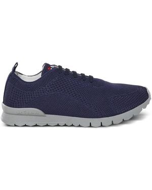 Kiton Textured Trainers - Blue