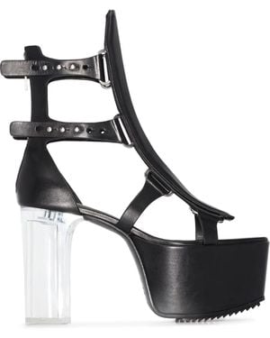 Rick Owens Spartan 135mm プラットフォームサンダル - ブラック