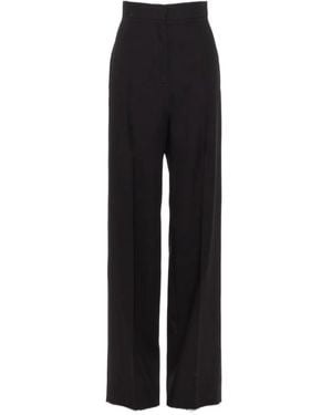 Valentino Garavani High-Waisted Wool Trousers - Black