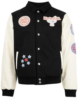Market Giacca Varsity Con Applicazione - Nero