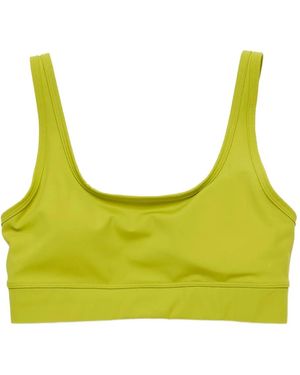 UNNA Logo-Print Bra - Yellow