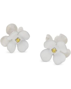 Marni Daisy-Stud Earrings - White