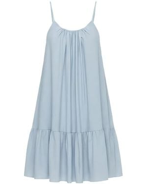 ELEH Vestido Corto Fruncido - Azul