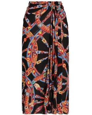 Dolce & Gabbana Carretto-Print Viscose Jersey Skirt - Red