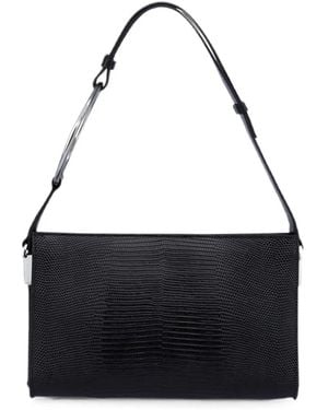Dondup Pochette À Effet Cuir De Lézard Et Détail Anneau - Noir