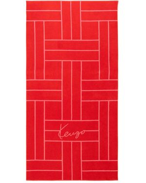 KENZO Tatami Strandtuch - Rot