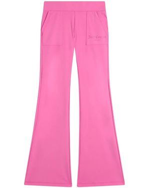 Juicy Couture Logo-Print Flared Trousers - Pink
