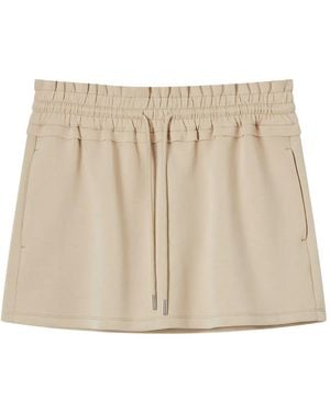 B+ AB Ruffle-Detail Mini Skirt - Natural