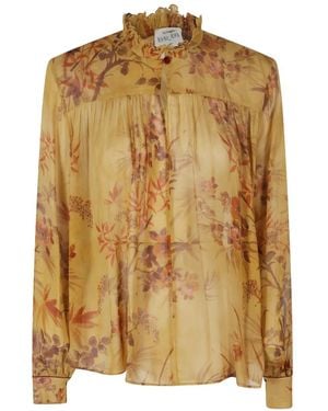 forte_forte Blusa Le Bambou Secret Con Motivo Floral - Metálico