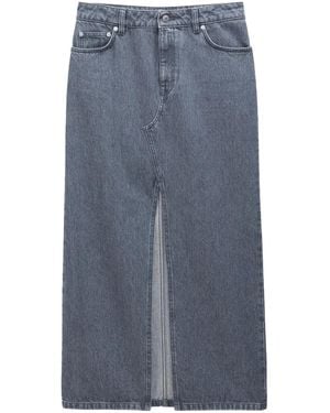 Filippa K Falda larga de mezclilla de Slit - Azul