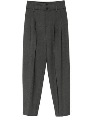 Alberta Ferretti Pleated Tapered Pants - Gray