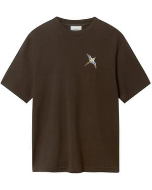 Axel Arigato Bird-Motif T-Shirt - Brown